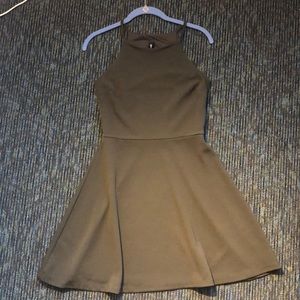 Olive green skater dress